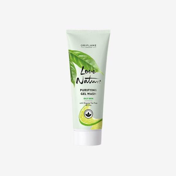 Love Nature Purifying gel wash with organic tea tree & lime